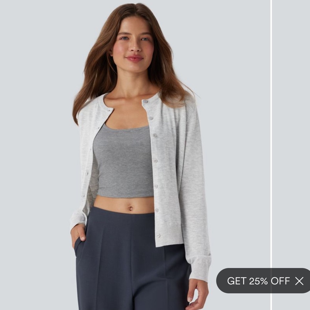 Halara Gray Cardigan S